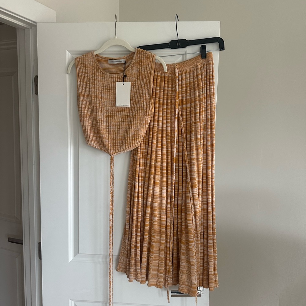 Christopher Esber Yellow Knit Two-Piece Set